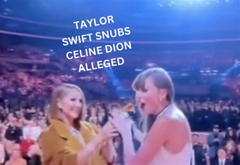 taylor swift snubs celine dion|did taylor swift snubbed dion.